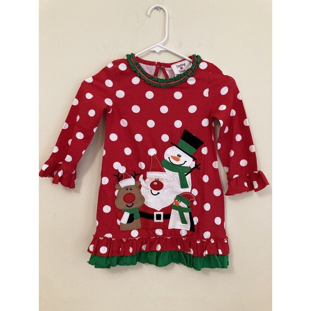 Counting Daisies Girls Christmas Dress